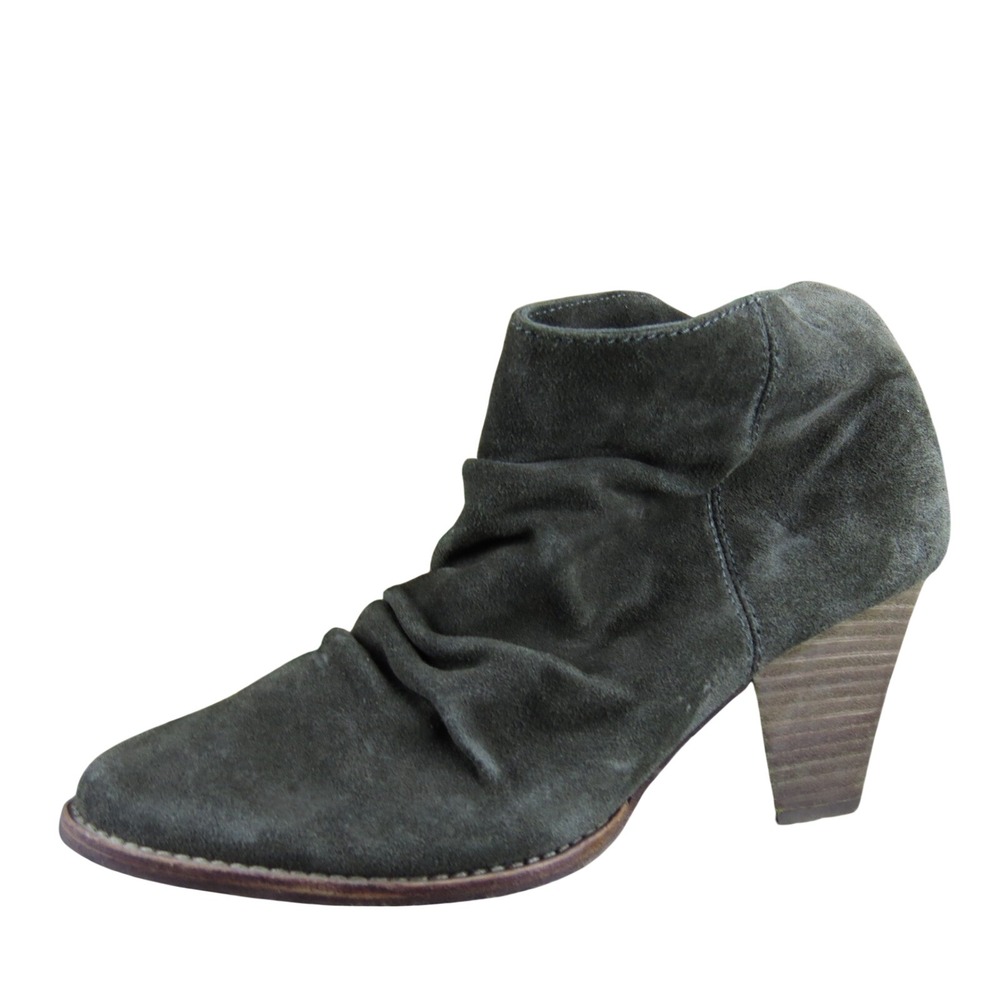 Splendid Fine Leather‎ Women 9 Brown Suede Ankle Boots Block Heel Casual Booties